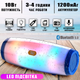 Бездротова Bluetooth колонка з RGB підсвічуванням T&G TG165C-LED зі світломузикою, USB, microSD, FM радіо, Мікрофон Blue - зображення 1