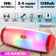Бездротова Bluetooth колонка з RGB підсвічуванням T&G TG165C-LED зі світломузикою, USB, microSD, FM радіо Red - зображення 1