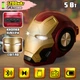 Портативна бездротова колонка Bluetooth Залізна людина KIMISO Iron Man-5 ВТ-TF з підсвічуванням очей, вологостійка Black-Red - зображення 1