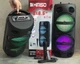 Портативна Bluetooth колонка з LED підсвічуванням KIMISO QS-653 TWS потужна, із сабвуфером, мікрофоном, пультом + стійка до 120 см - зображення 15