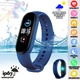 Фитнес браслет Smart Fit M5-Band спортивные часы с пульсометром, тонометром, шагомером, магнитной зарядкой и защитой от влаги IP67 - Blue - изображение 1