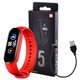 Фитнес браслет Smart Fit M5-Band спортивные часы с пульсометром, тонометром, шагомером, магнитной зарядкой и защитой от влаги IP67 - Red - изображение 5
