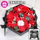 Подарунковий набір мила букет із троянд у чорній коробці Love Light Rose Flower оригінальний подарунок дівчині з мильних троянд - зображення 2