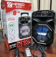Портативна Bluetooth колонка KIMISO 805QS 8" BASS бумбокс валіза з різнобарвним LED підсвічуванням та дротовим мікрофоном - зображення 5