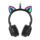 Наушники кошачьи ушки - единорог CATEAR 27STN Bluetooth с RGB подсветкой и MP3 плеером, microSD, FM-Радио Black - изображение 5