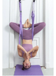 Подвесной гамак-качели для флай йоги и пилатеса Athlanta Yoga Rope резинки для аэройоги с креплением в дверной проём Фиолетовый - изображение 10