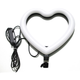 Кільцева лампа світлодіодна у формі серця M-Light Heart Led 26см з тримачем телефону, для селфі та блогерів, USB - зображення 2