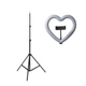 Кольцевая лампа светодиодная в форме сердца M-Light Heart Led 26см с держателем телефона, для селфи и блогеров, USB+ Штатив 2 метра - изображение 11