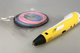 3D ручка c LCD дисплеем 3DPen Hot Draw 3 Yellow+Досточка+Ножницы+Комплект эко пластика для рисования 209 метров - изображение 10