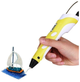 3D ручка c LCD дисплеем 3DPen Hot Draw 3 Yellow+Досточка+Ножницы+Комплект эко пластика для рисования 209 метров - изображение 9