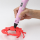 3D ручка з LCD дисплеєм 3DPen Hot Draw 3 Pink+Дощечка+Ножиці+Комплект еко пластику для малювання 49 метрів - зображення 6