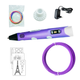 3D ручка c LCD дисплеем 3DPen Hot Draw 3 Violet+Досточка+Ножницы+Комплект эко пластика для рисования 209 метров - изображение 11
