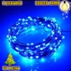 Гирлянда светодиодная NikoLa 50 м и 500 Led, свет ламп-Синий, 8 режимов, зеленый провод в силиконе для декора дома или улицы, от сети 220 В - зображення 1