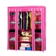 Складной тканевый шкаф для одежды HCX Storage Wardrobe 68150 с металлическим каркасом, 175см высота Розовый - изображение 7