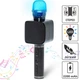 Беспроводной портативный Bluetooth микрофон колонка для караоке 2в1 - YOSD YS-68 2 динамика, LED подсветка – функция эхо, мембрана низких частот Черный - изображение 1