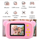Детский цифровой фотоаппарат Smart Kids KM-89 Цифровая камера Мишка Teddy с играми и рамками, Full HD, 12 МП Розовый + Карта памяти 32 ГБ - изображение 3