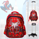 Дитячий шкільний рюкзак-валіза Travel Kids Spiderman з 3D принтом і знімною платформою на коліщатках з висувною ручкою - зображення 1