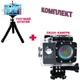 Экшн камера с аквабоксом для подводной съёмки водонепроницаемая Action camera SJR700 UltraHD Черная + Гибкий штатив - изображение 1