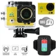 Экшн камера с аквабоксом для подводного плавания и набором креплений Action Camera QH30 Желтая+пульт - изображение 1