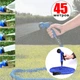 Шланг садовый поливочный Magic hose Xhose 45 метров и насадка-распылитель синего цвета с мощным интенсивным распылением - изображение 1