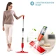 Умная швабра с распылителем и двойной щеткой 3 в 1 Spray Healthy Mop длинная ручка управление разбрызгиванием воды универсальная Красная - изображение 1