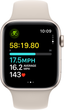 Smartwatch Apple Watch SE (2023) GPS 44mm Starlight Aluminium Case with Starlight Sport Band - M/L (MRE53) - obraz 6