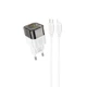 Сетевое зарядное устройство 20W с кабелем Type-C - Lightning HOCO C125A Transparent tribute single-port - изображение 2