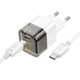 Сетевое зарядное устройство 20W с кабелем Type-C - Type-C HOCO C125A Transparent tribute single-port - изображение 1