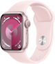 Smartwatch Apple Watch Series 9 GPS 41mm Pink Aluminium Case with Pink Sport Band - M/L (MR943) - obraz 1