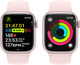 Smartwatch Apple Watch Series 9 GPS 41mm Pink Aluminium Case with Pink Sport Band - S/M (MR933) - obraz 8