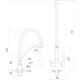 Смеситель кухонный под фильтр (осмос) Globus Lux GLLR-0800-11-01 графит pvd с гибким изливом - изображение 7