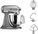 Планетарный миксер KitchenAid Artisan 5KSM125ECU с откидным блоком серебристый - изображение 1
