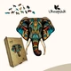 Пазл Ukropchik деревянный тропический слон А4 в коробке с набором-рамкой (Tropical Elephant A4) - изображение 5