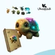 Пазл Ukropchik деревянный Звездная черепаха А4 в коробке с набором-рамкой (Starry Turtle A4) - изображение 5