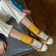 Носки в рубчик грибочки однотонные охра 9608 One Size - изображение 7