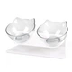 Миска для кота двойная с нескользящей наклонной подставкой UKC Feeding Bowl - изображение 1