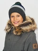 Детская зимняя шапка-бини вязаная с помпоном для мальчика Coccodrillo Accessories Winter Boy ZC2364311AWB-022 48 см Разноцветная (5904706006180) - изображение 1