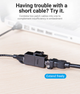 З'єднувач витої пари RJ45 Vention IPVW0 Cat6 Cat5e роз'єм-подовжувач Ethernet Black - зображення 3