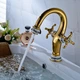 Смеситель для умивальника Luxor Bambina Gold Blauwerden Золотой - изображение 7