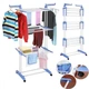 Многоярусная сушилка для белья четырехуровневая на колесиках и два боковых крыла для вешалок - изображение 4