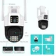 Вулична Wi-Fi камера відеоспостереження подвійна Smart PTZ A23Q-3+3 MP, керування APP, нічна зйомка + Карта 64Гб - зображення 2