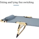 Розкладне ліжко Jet Folding Outdoor Bed корпова розкладачка, лежак з подушкою, м'який шезлонг Сірий - зображення 8