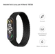 Ремінець для Xiaomi Mi Band 7/6/5/4, Braided Solo Loop, чорний, розмір M, нейлоновий плетений браслет, еластичний змінний ремінець для фітнес-трекера з надійним кріпленням, ArmorStandart (ARM58769) - зображення 2