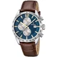 Наручний годинник FESTINA F16760/7 Синій/Коричневий Шкіряний ремінець - зображення 1