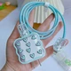 Чохол для блоку ЗП iPhone iPad 18/20W + захист кабелю Сердечка Light Blue (3 в 1) (44287) - зображення 1