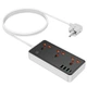 Подовжувач мережевий HOCO Storm 3-position socket AC8A |3USB/1Type-C, PD/QC, 3A/30W| - зображення 4