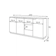 Комод Loftia Bogart 203x90x40 (LOFTIA_KOMODA_203_3D3SZ) 154343 - зображення 2