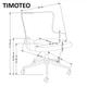 Офісне крісло сірого кольору у гламурному стилі Timoteo Halmar 55x77x55 (V-CH-TIMOTEO-FOT-POPIEL) 158297 - зображення 2