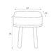 Пуф Nord Happy Barok 49x46x40 (NORD_STOŁEK) 160396 - зображення 2