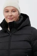 Подовжений стьобаний жіночий пуховик Finn Flare FWB160132-200 Plus Size чорний XL - зображення 5